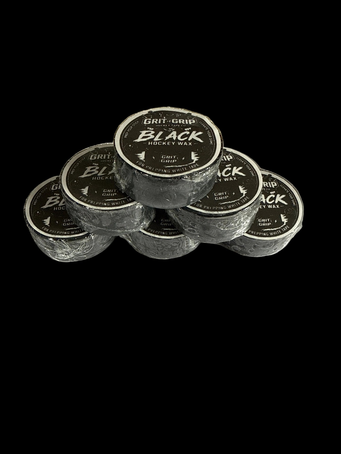 Grit N Grip Black Hockey Wax 6 Pack