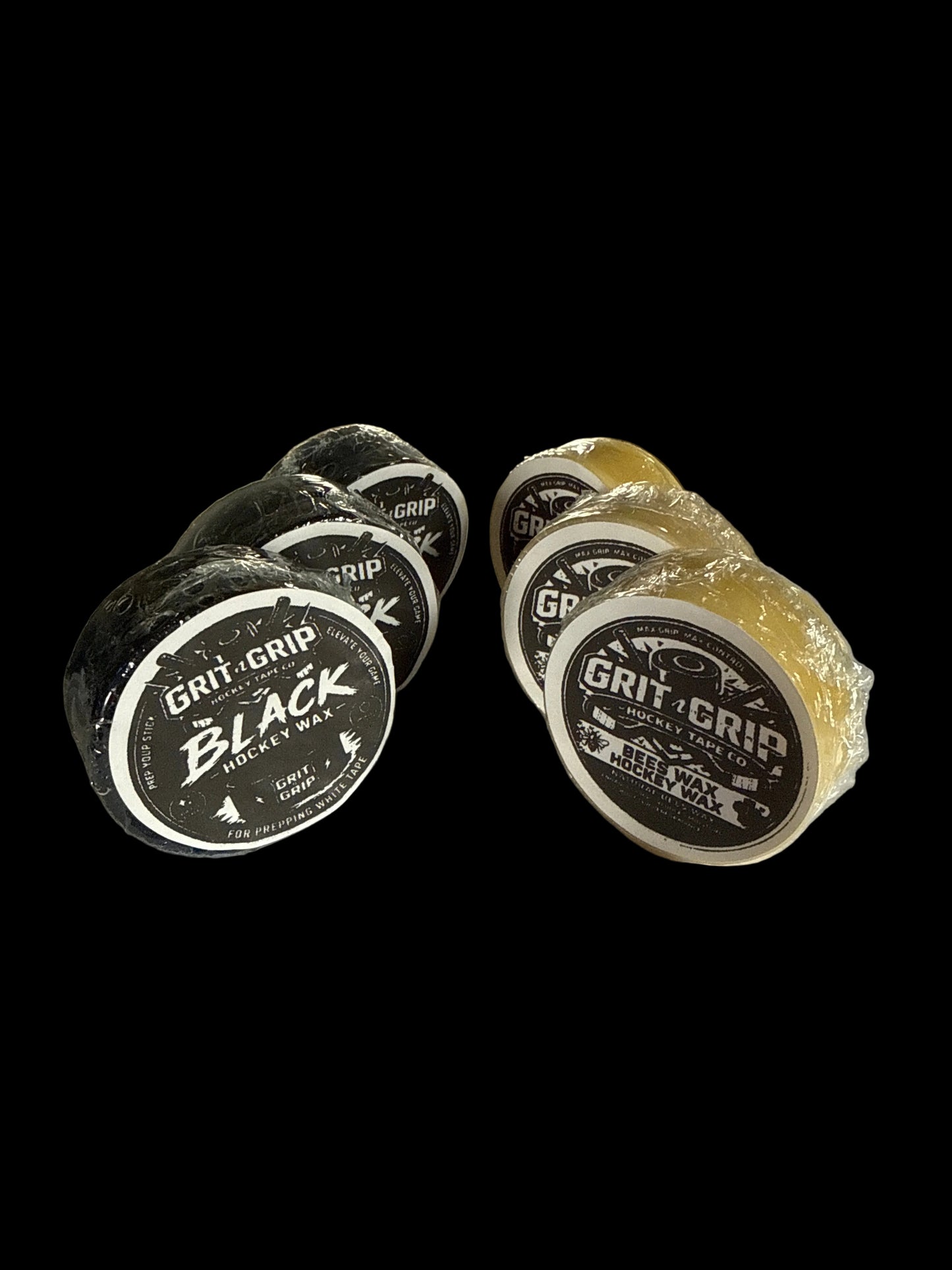 Grit n Grip Ultimate Hockey Wax Bundle – 6 Pack (3 Beeswax + 3 Black Wax)