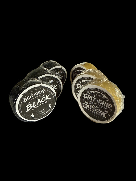 Grit n Grip Ultimate Hockey Wax Bundle – 6 Pack (3 Beeswax + 3 Black Wax)