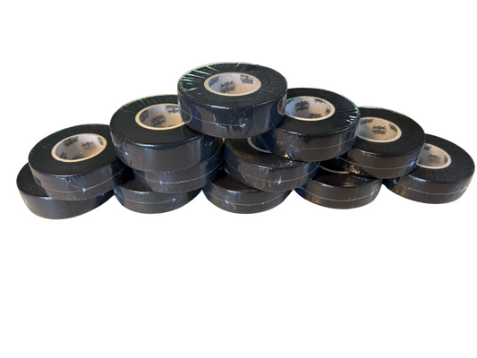 Grit n Grip Black Cloth Hockey Tape - 12 Pack